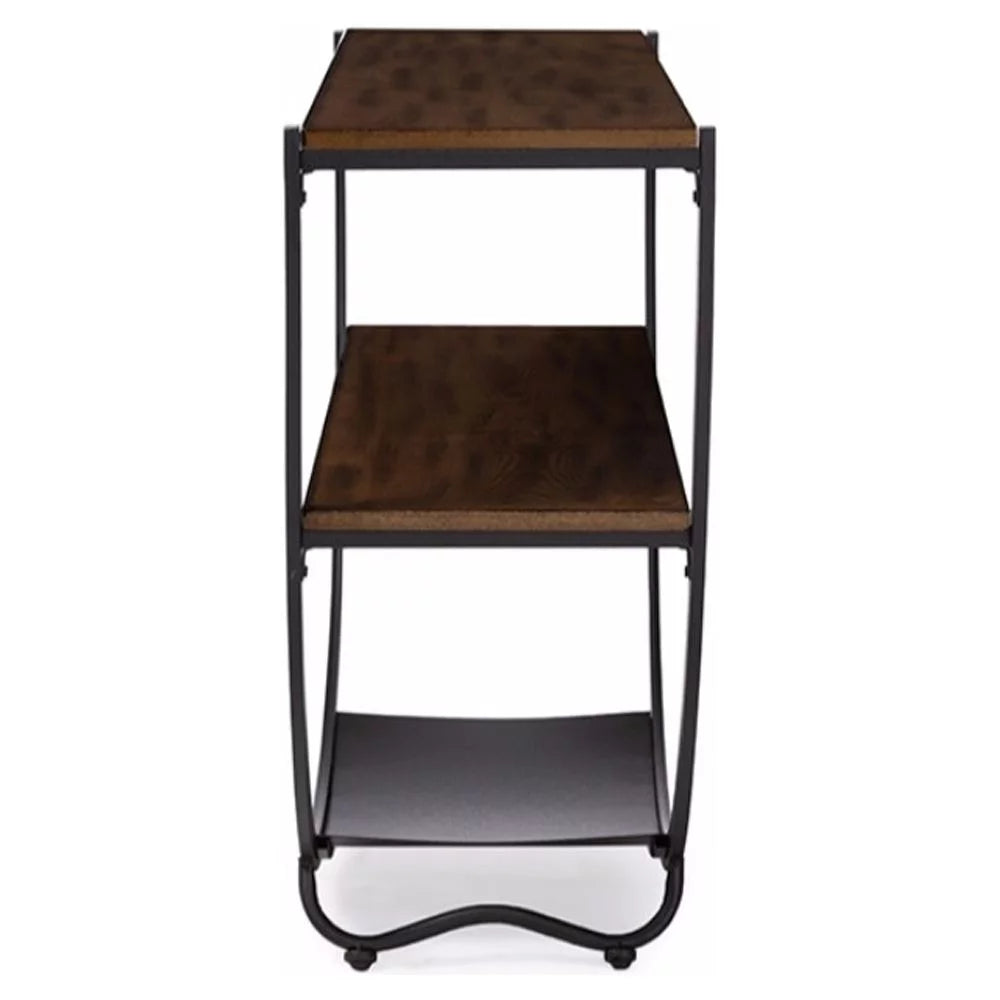 Black Metal Wood Console Table P37674