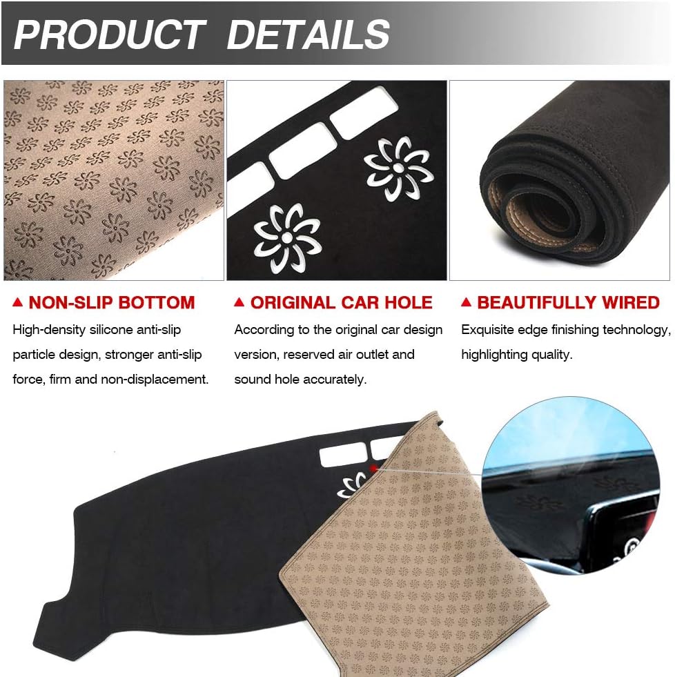Dashboard Mat Cover for Mazda CX-5 2017-2022, Nonslip Dash Mat Protector, Pack of 2 Y7800