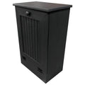 Black Wooden Pull Out Trash Can E576