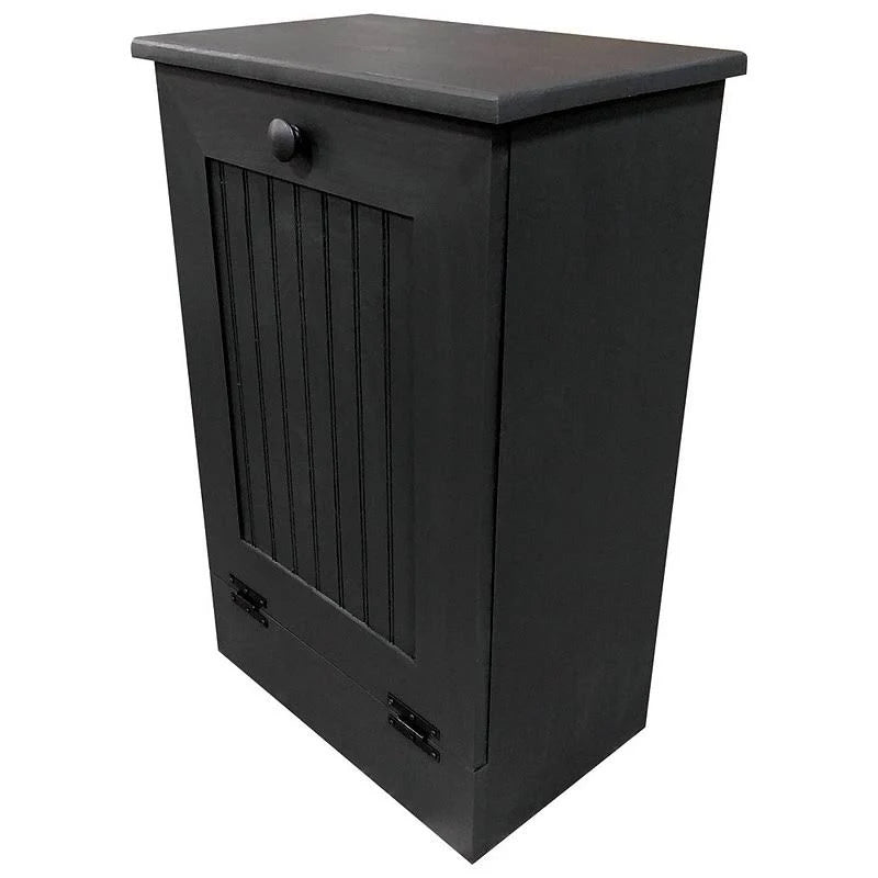 Black Wooden Pull Out Trash Can E576