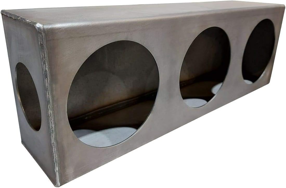 Triple 4 Round Steel Tail Light Box with Side Marker U22072