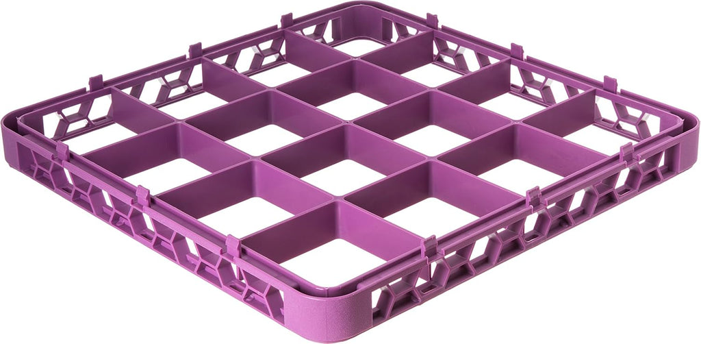 16 Compartment Divided Glass Rack Extender, Lavender, Pack of 2 S6425