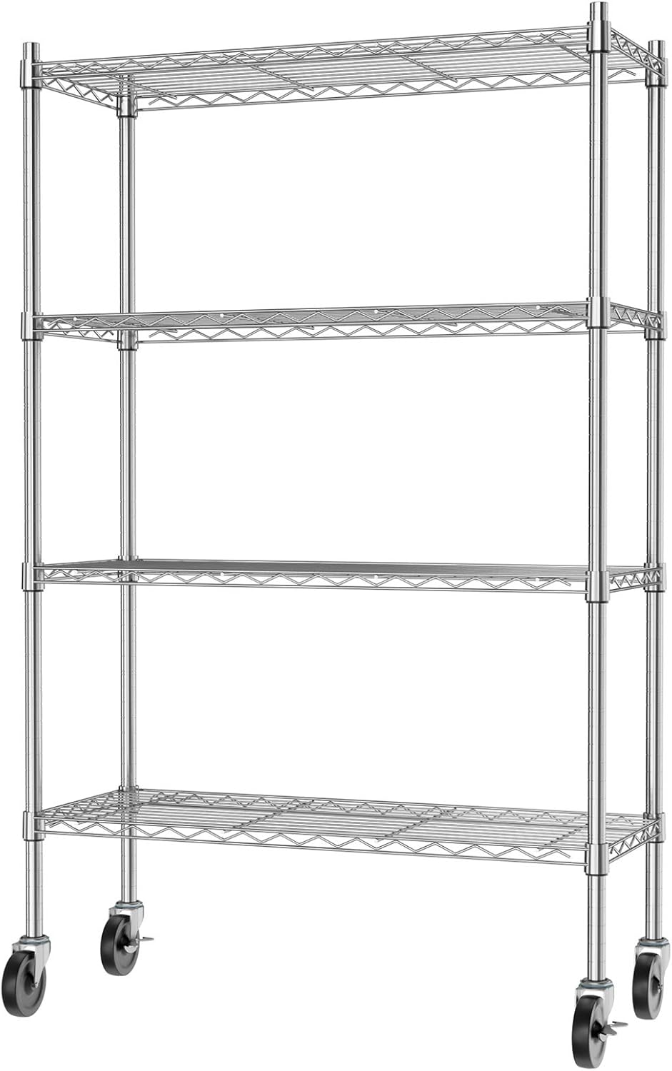 Chrome 5 Tier Rolling Metal Utility Cart Y53420