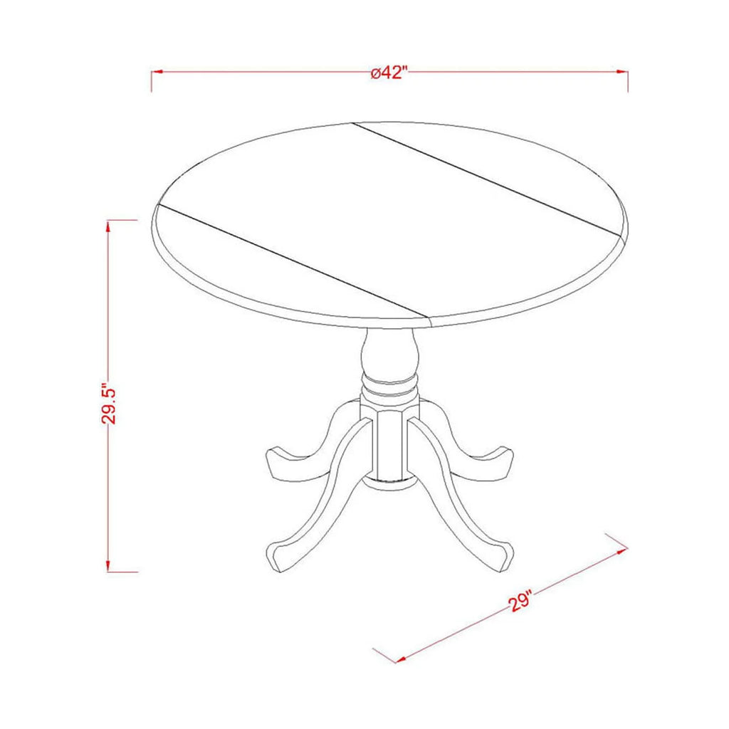 Wood Dining Table in Mahogany Cream E8192