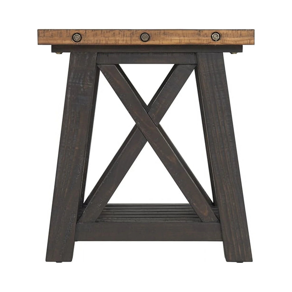 Black Solid Wood End Table Set of 2 H278837