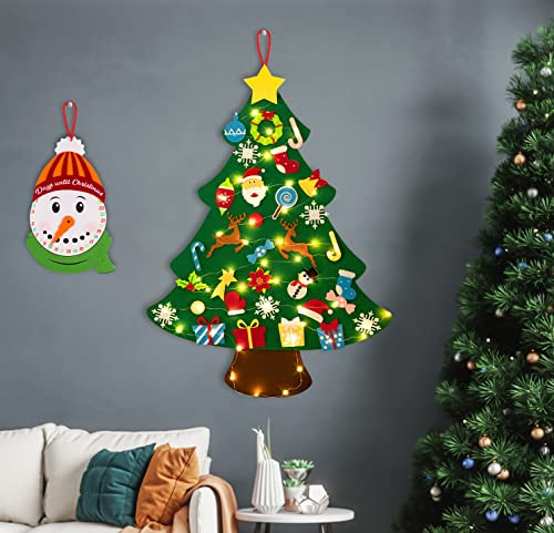 3ft DIY Felt Christmas Tree Set + Snowman Advent Calendar R100217