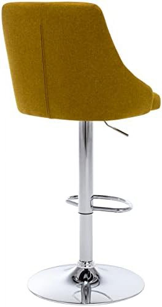 Adjustable Fabric Tufted Swivel Barstool with Back K160137