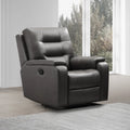 Gray Top-Grain Leather Manual Recliner Chair K9751
