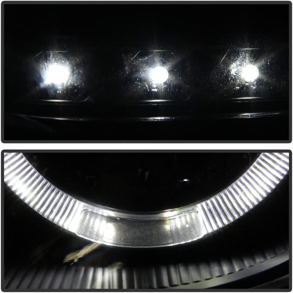 Black LED Projector Headlights H658313
