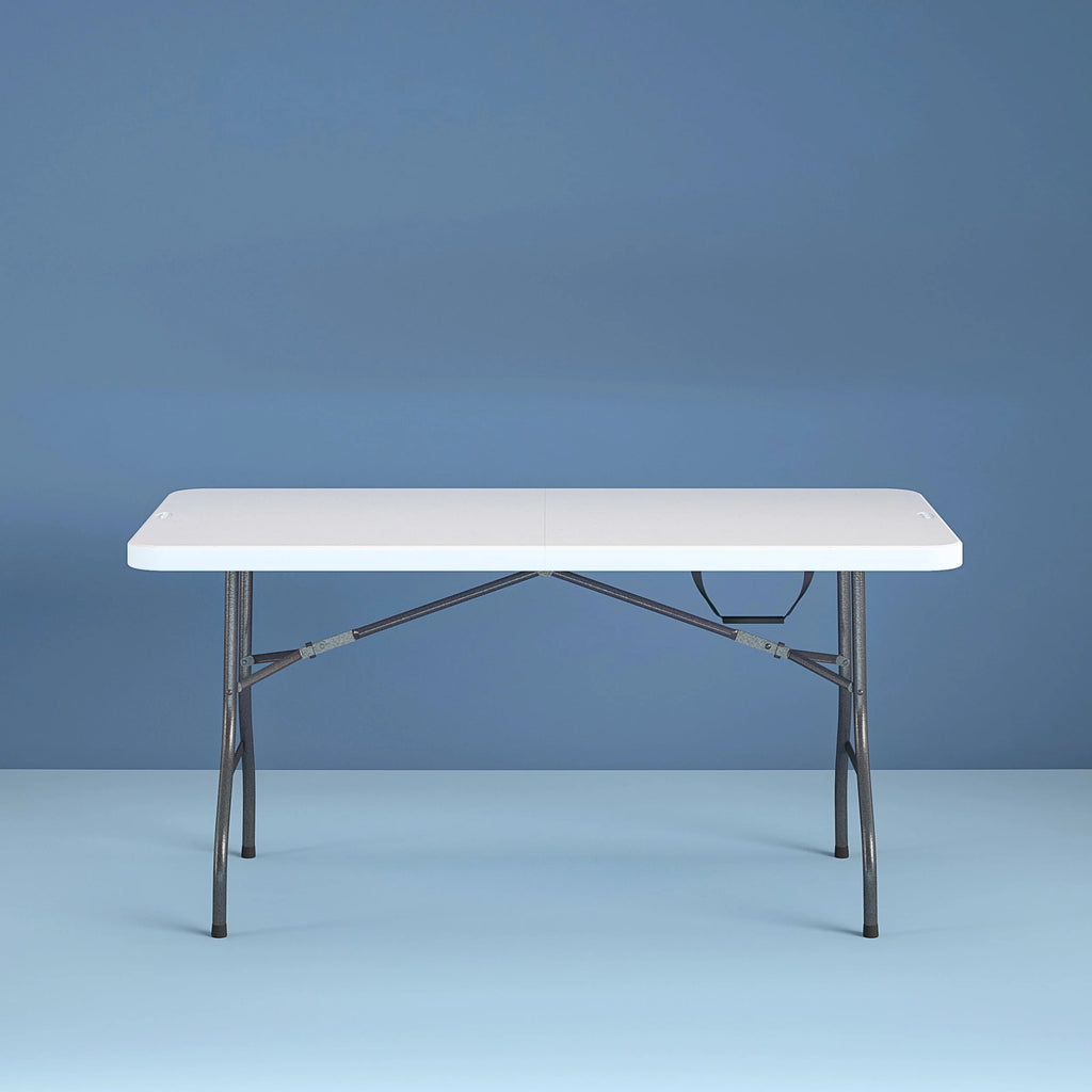 6 Foot Folding Table White Speckle J3301