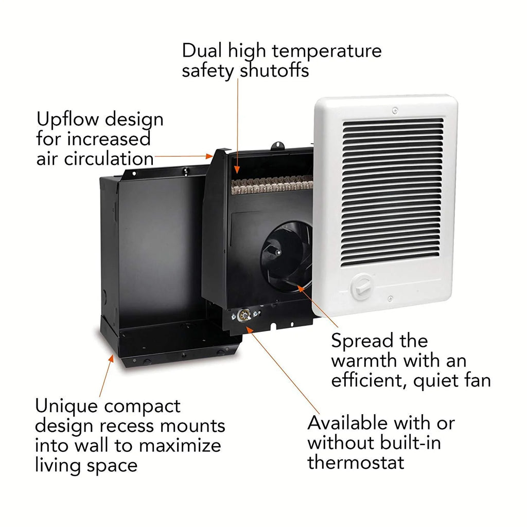 White 120V 1000W Wall Heater O23262