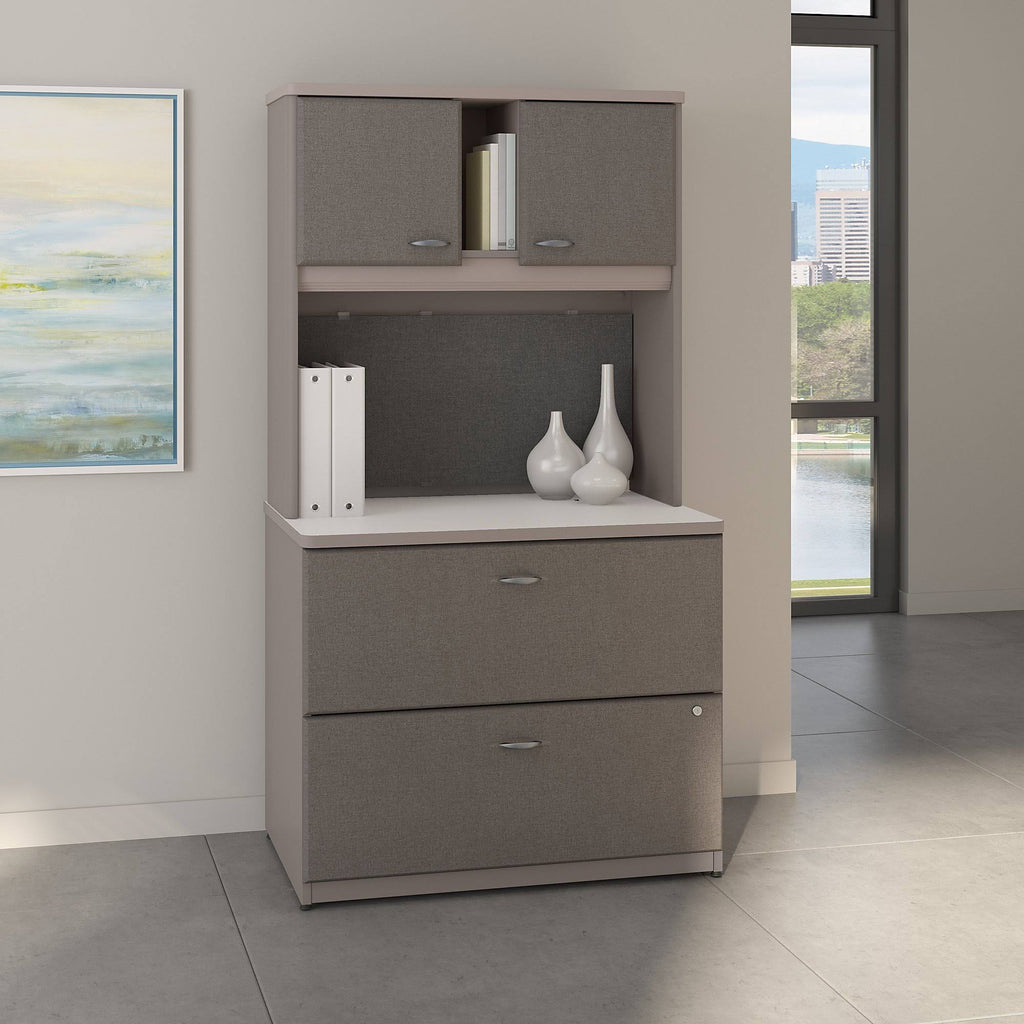 Lateral File Cabinet with Hutch R83813