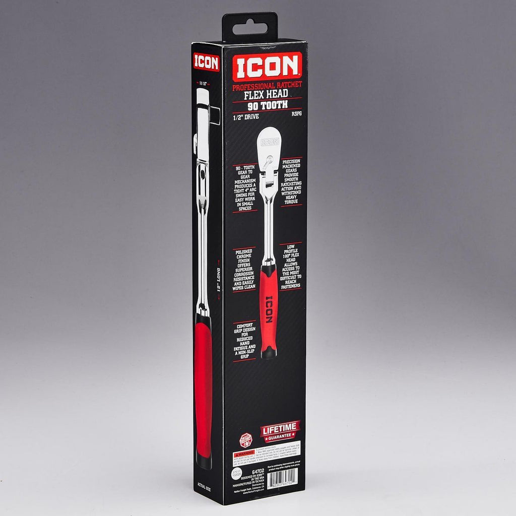 1/2 in. Drive Flex Head Ratchet with Comfort Grip C263319