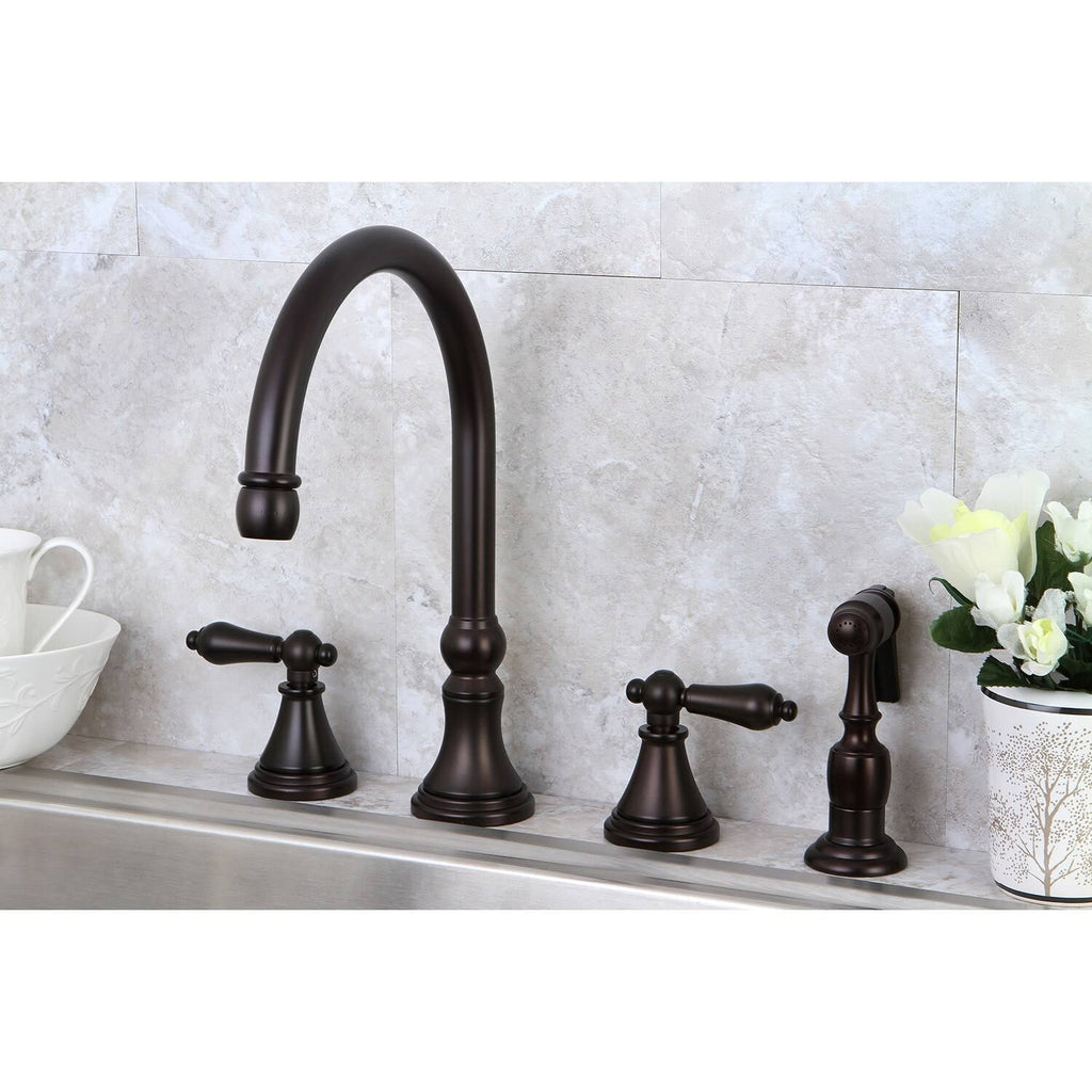 Widespread Kitchen Faucet Oil Rubbed Bronze J944285