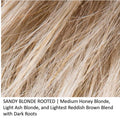 Synthetic Lace Front Wig Mono Part Pearl Blonde Rooted W193047
