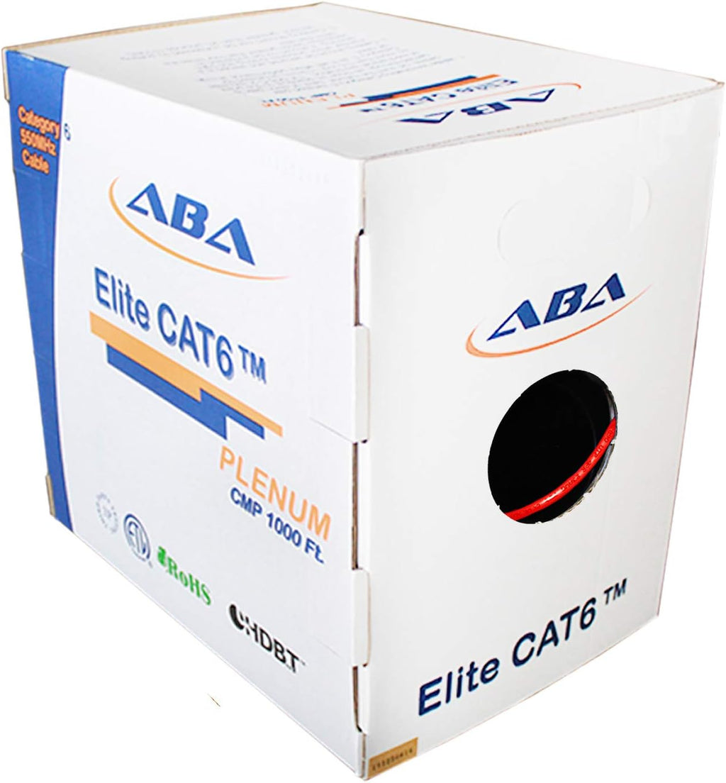 Green Plenum Ethernet Cable 1000ft UTP 23AWG Solid Bare Copper Y323