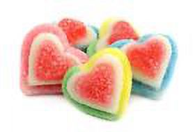 Rainbow Triple Layer Hearts Gummy Candy 3lb Bag T8692