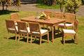 9 Pc Teak Dining Set with 8 Stacking Chairs F601