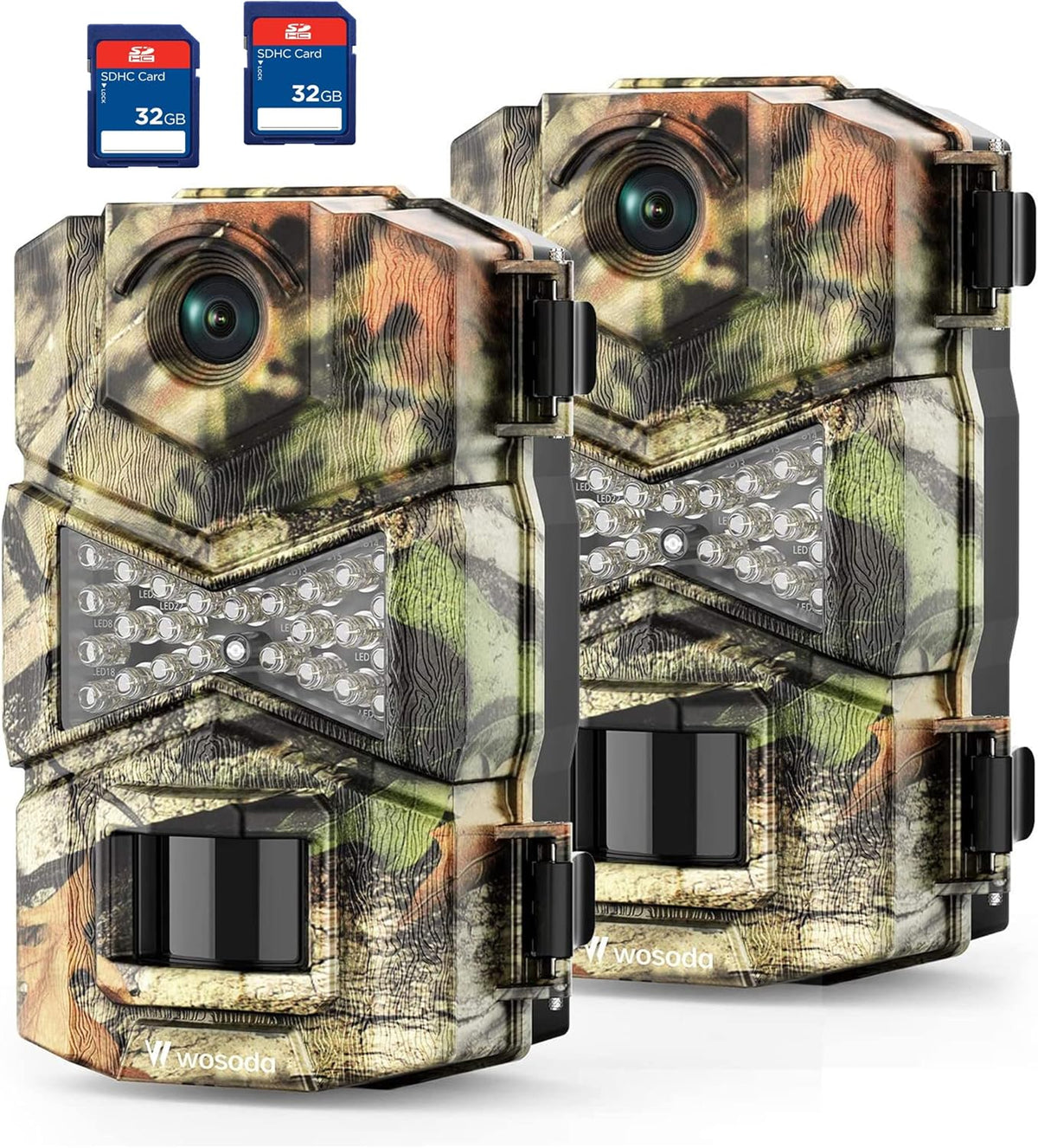 2 Pack 16MP 1080P Waterproof Trail Game Camera with Night Vision T2299