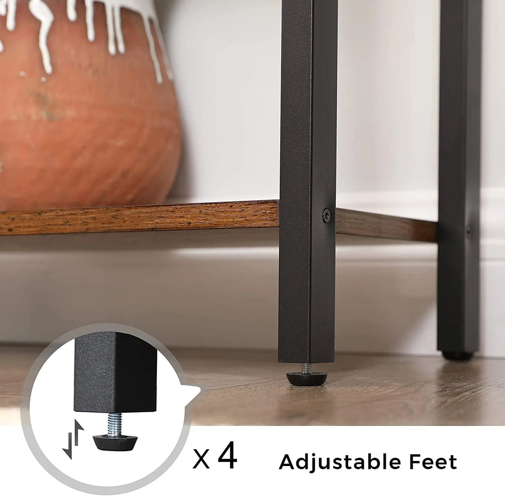 5 Shelf Rustic Brown and Black Bookshelf G337