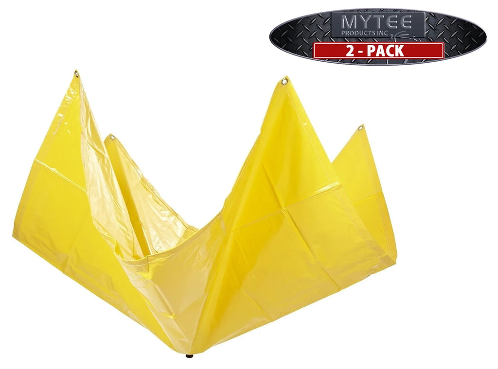(2 Pack) 5' x 5' Heavy Duty Drain Tarp Yellow P25938