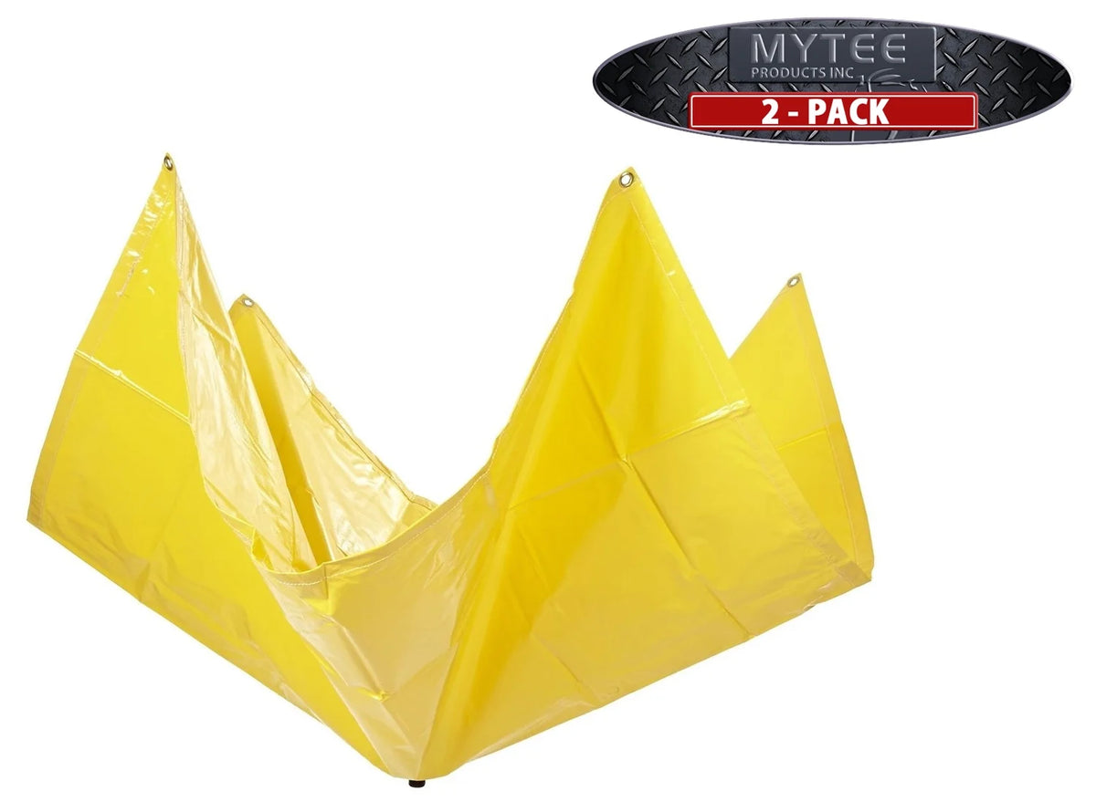 (2 Pack) 5' x 5' Heavy Duty Drain Tarp Yellow P25938