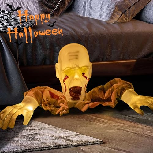 Lighted Skeleton Zombie Stakes Halloween Decor J583