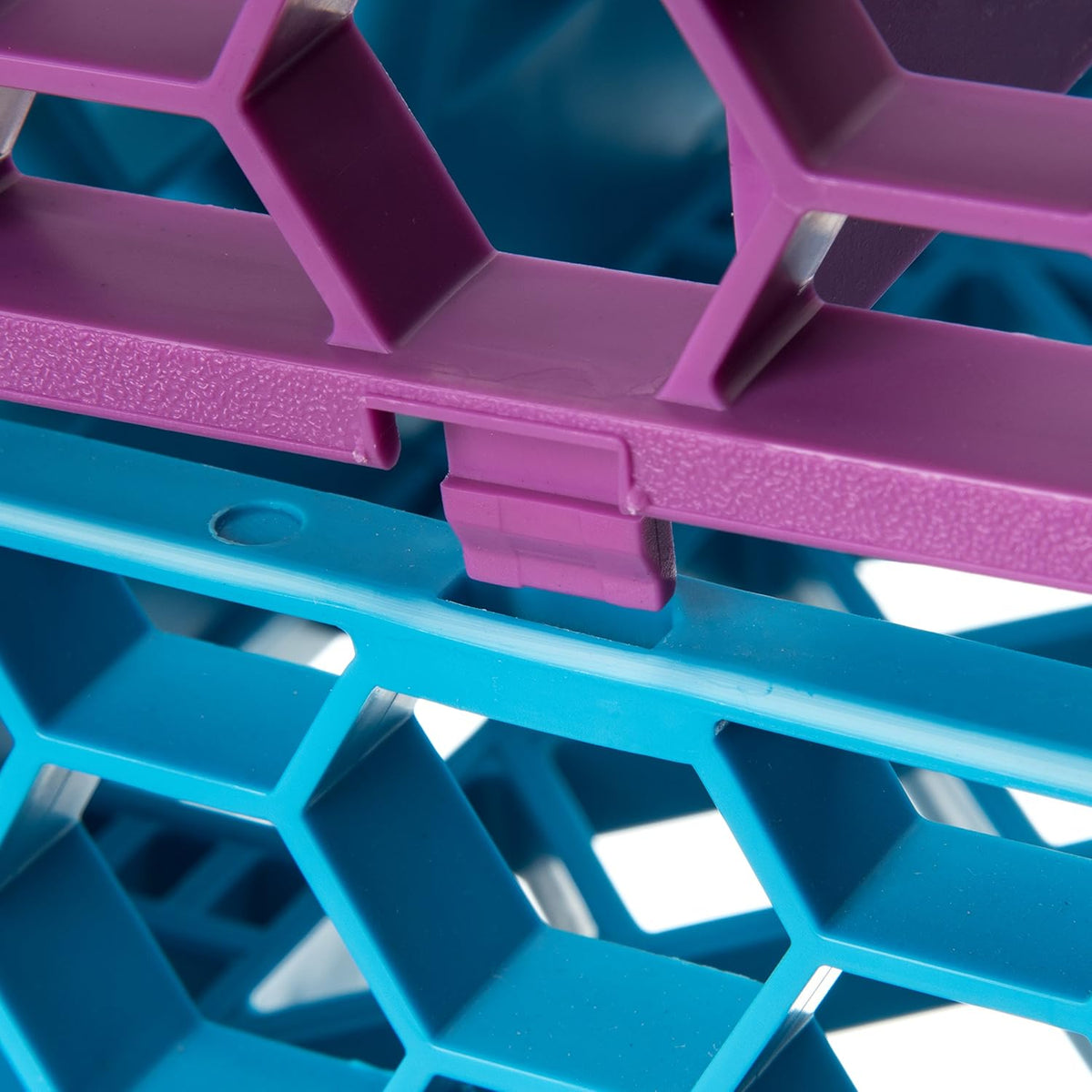 16 Compartment Divided Glass Rack Extender, Lavender, Pack of 2 S6425