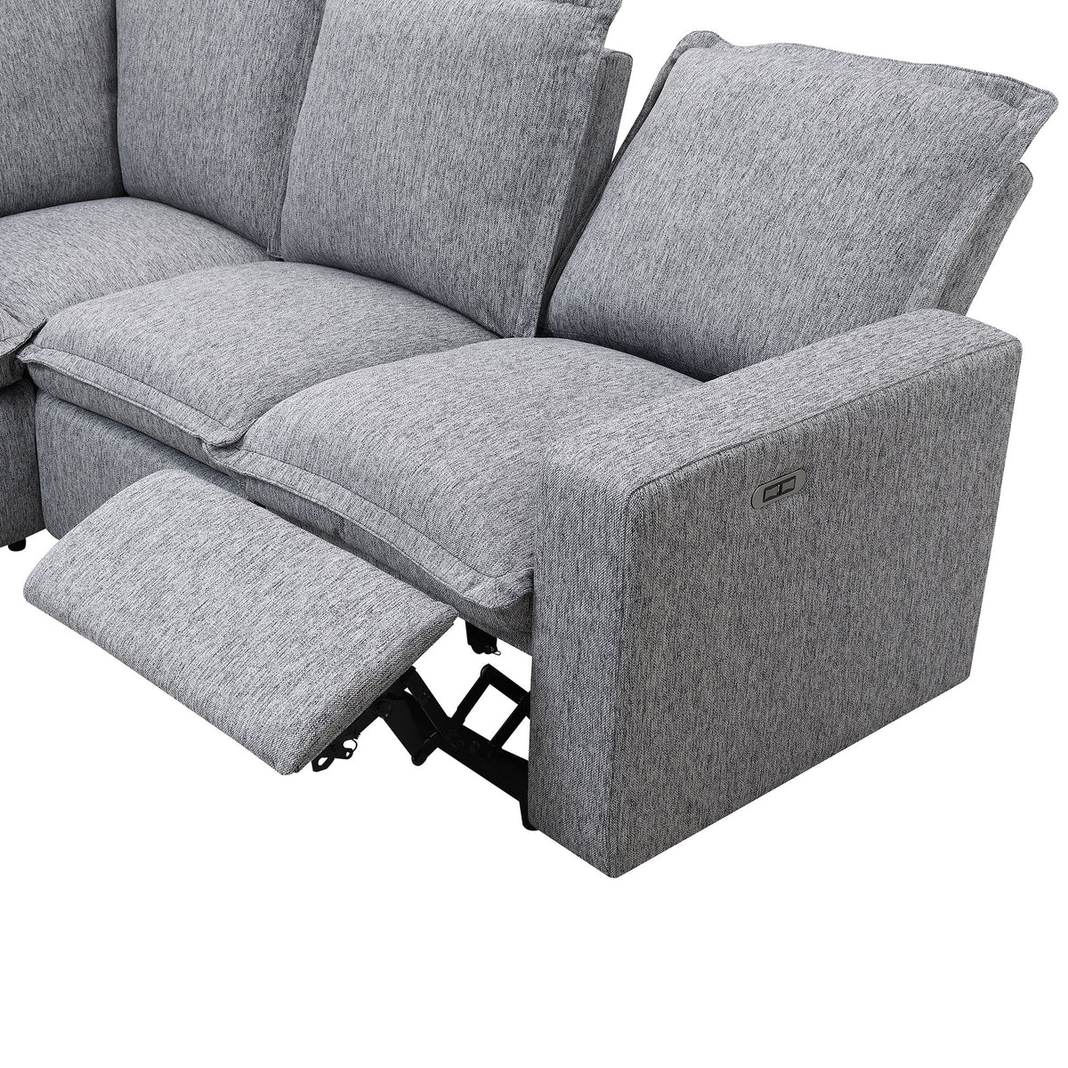 Gray Power Recliner Sofa Set L6016
