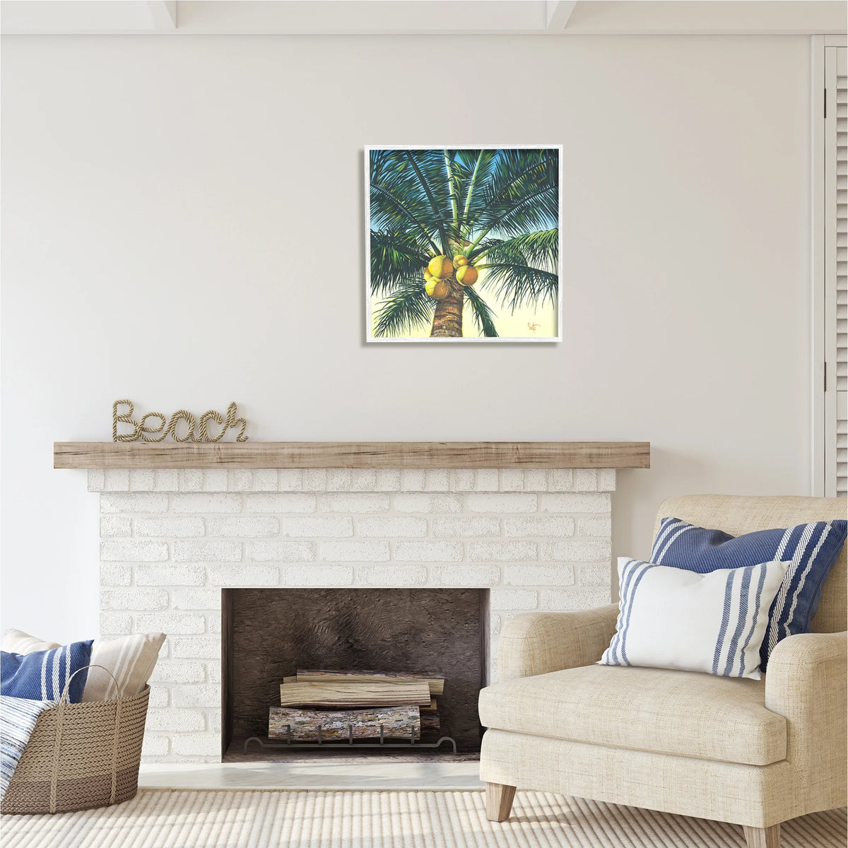Palm Tree Botanical & Floral Framed Art Print F36416