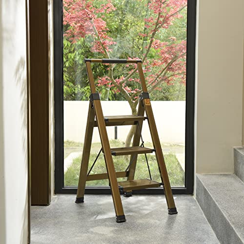 5 Step Aluminum Folding Ladder with Anti-Slip Wide Pedal K378327