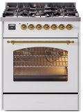 White Dual Fuel Natural Gas Range N854