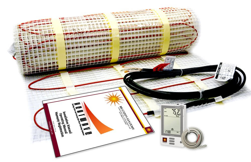 Electric Floor Heat System with Programmable Thermostat 240V Y20552