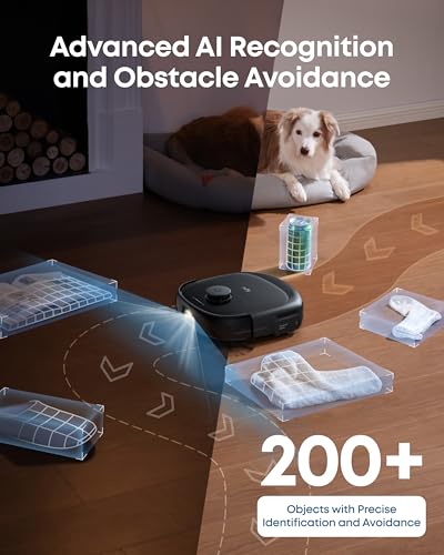 Robot Vacuum and Mop Combo with Self-Cleaning Station J4835