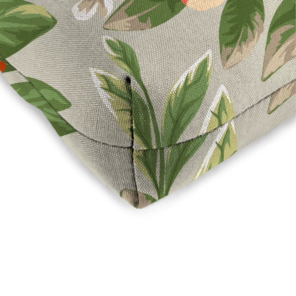 Grey Floral Square Tufted Outdoor Wicker Seat Cushion 2 Pack A336