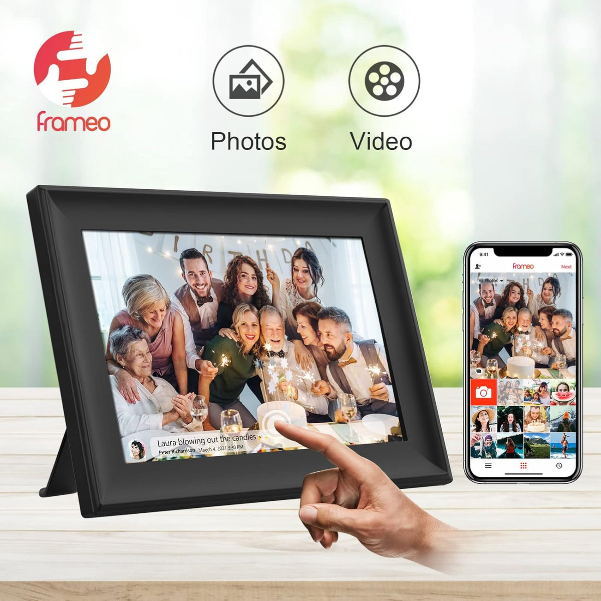 10.1 Inch Smart WiFi Digital Photo Frame with Touch Screen A656898