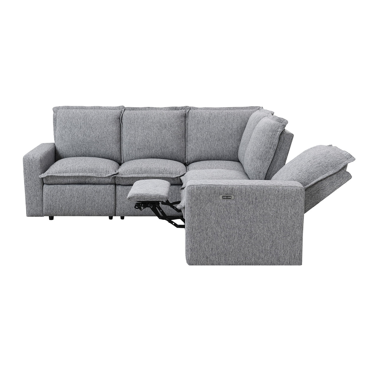 Gray Power Recliner Sofa Set L6016