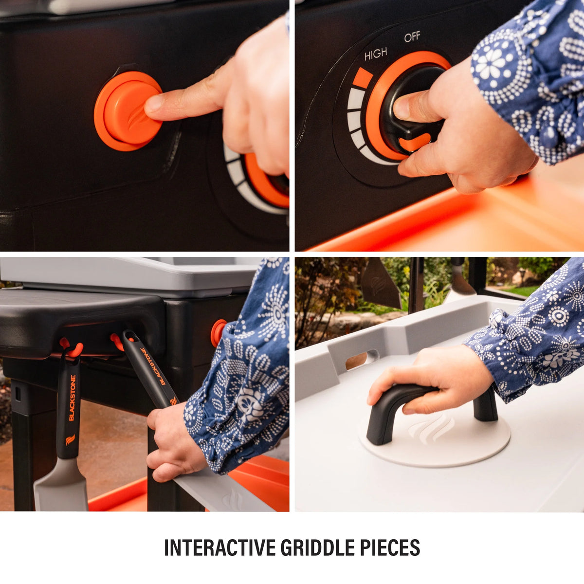 Toy Griddle Play Set with Plastic Cooking Utensils, 7-Piece X793