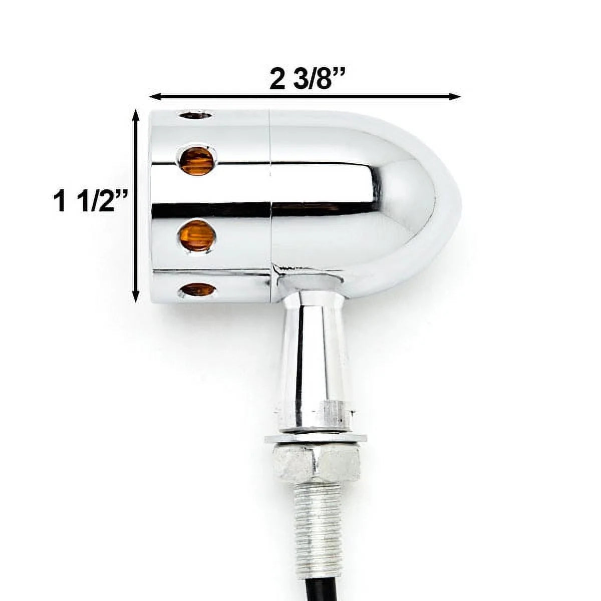 2pcs Chrome Motorcycle Turn Signals Blinker Lights N64259