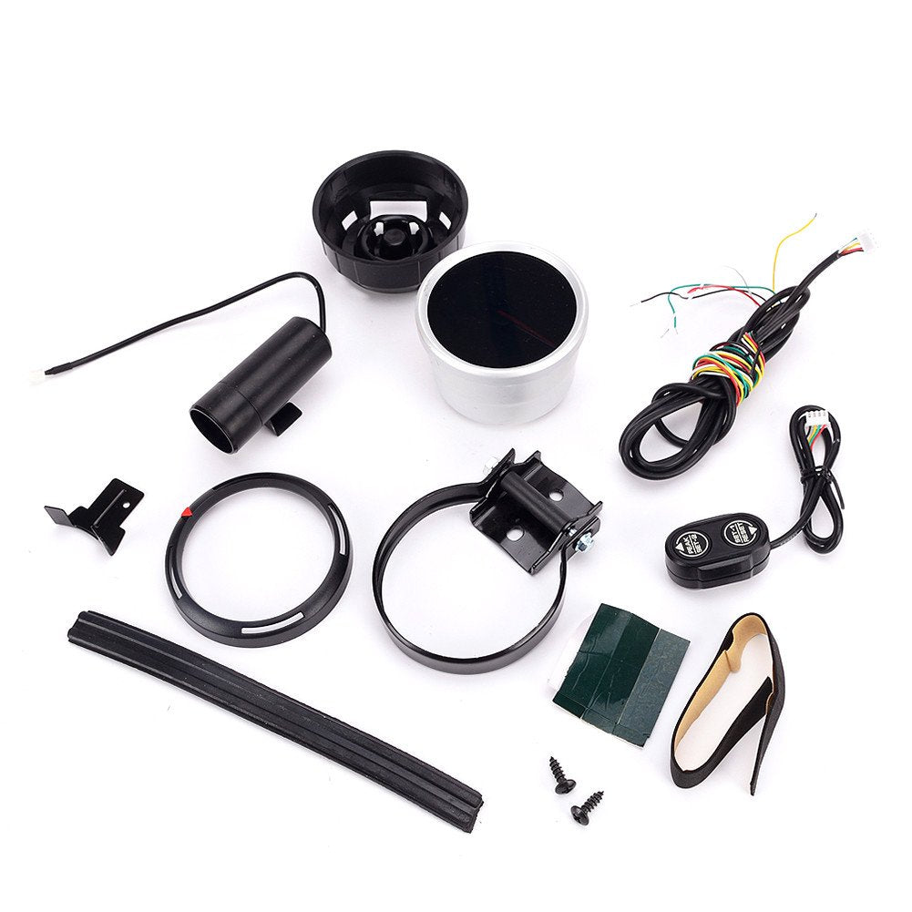 12V Tachometer Gauge Kit 3.75 Inch 11000 RPM Blue LED with Shift Light Pack of 2 Y363