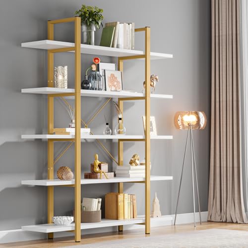 5-Tier Black Bookshelf K10308