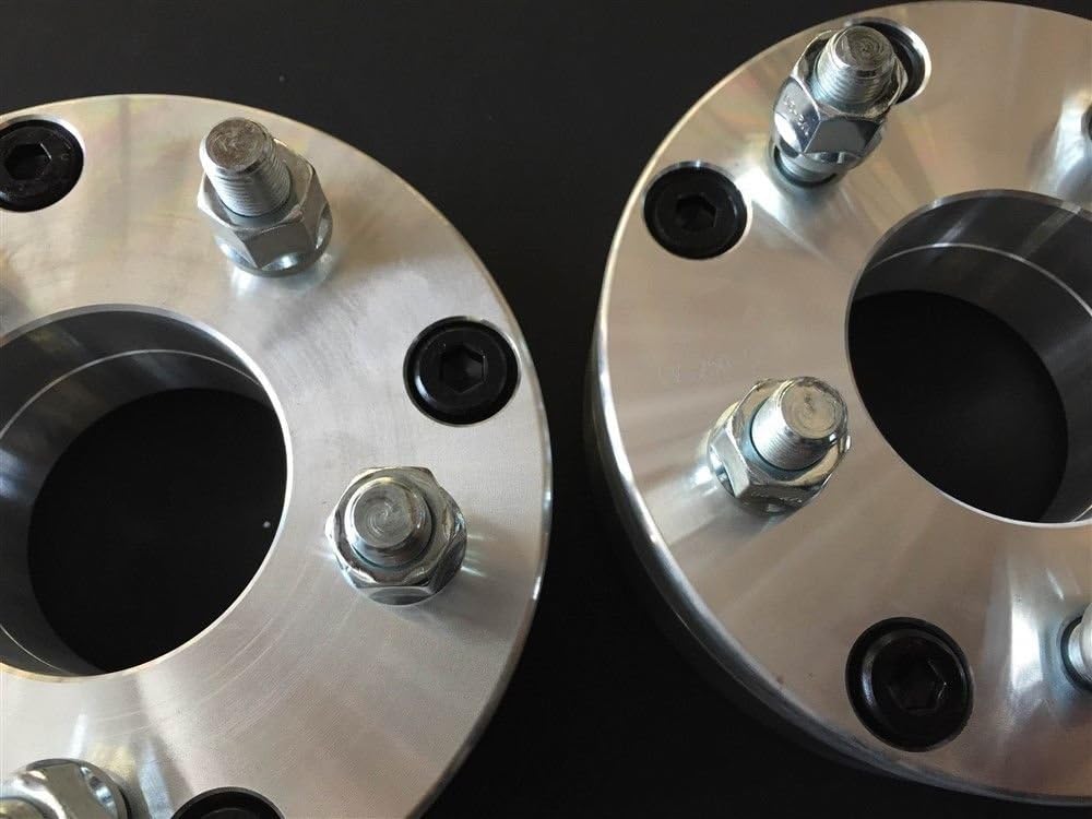 2 Pieces 2" 50mm Conversion Wheel Adapters Bolt Pattern 4x108 to 5x139.7 Center Bore 67.1mm to 78.4mm 12x1.5 Stud J112