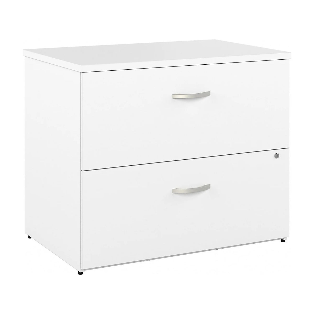 White 2 Drawer Lateral File Cabinet N134