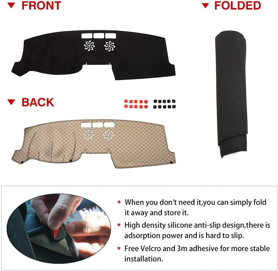 Dashboard Mat Cover for Mazda CX-5 2017-2022, Nonslip Dash Mat Protector, Pack of 2 Y7800