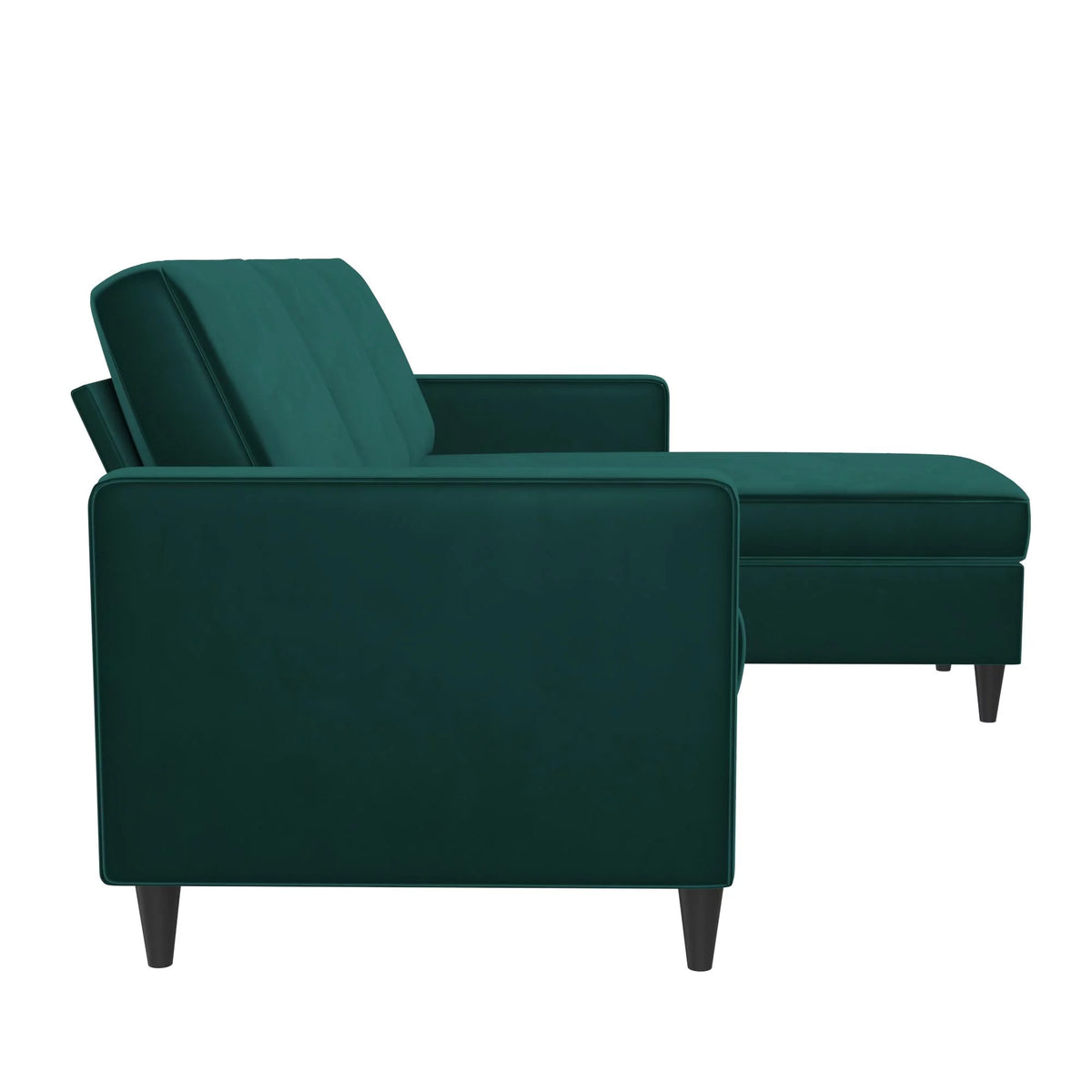 Green Velvet Reversible Sectional Sofa P339