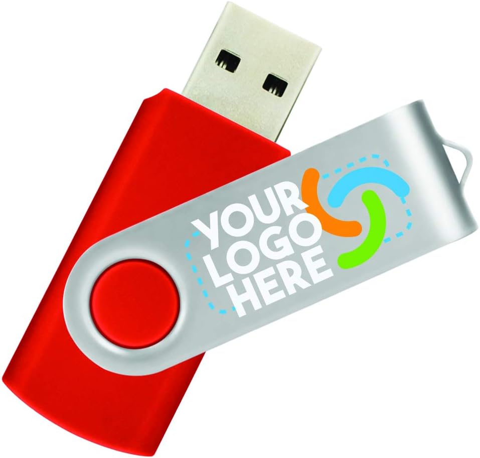 Blue Body/Silver Clip 500 Pack Custom USB Flash Drives W70095