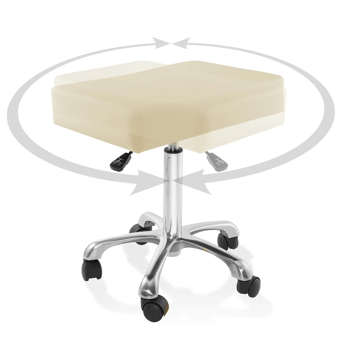 Hydraulic Rolling Salon Stool with Large Seat J758352