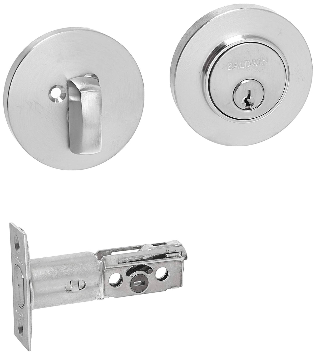 Satin Chrome Round Deadbolt Single Cylinder Y551227