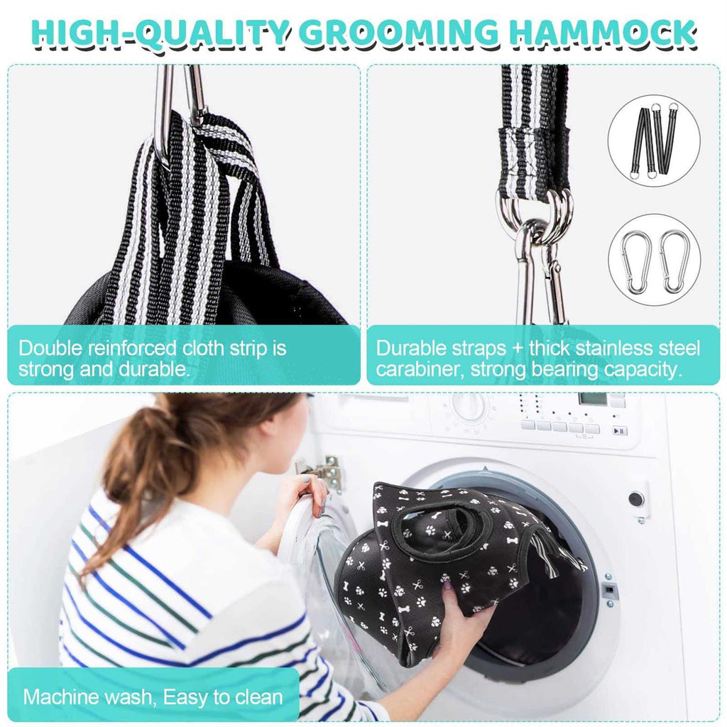 Pet Grooming Hammock Harness with Nail Clippers Trimmer Nail File F26050
