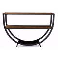 Black Metal Wood Console Table P37674